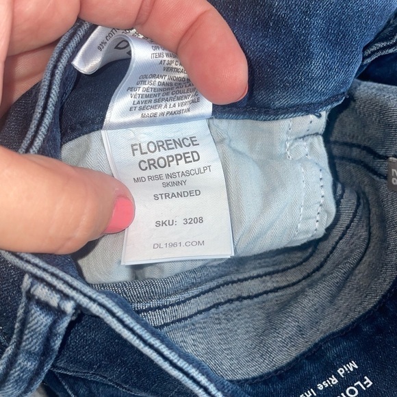 DL1961 Florence Cropped Mid-Rise Instasculpt Skinny Size 28 Wash Stranded - Picture 6 of 7